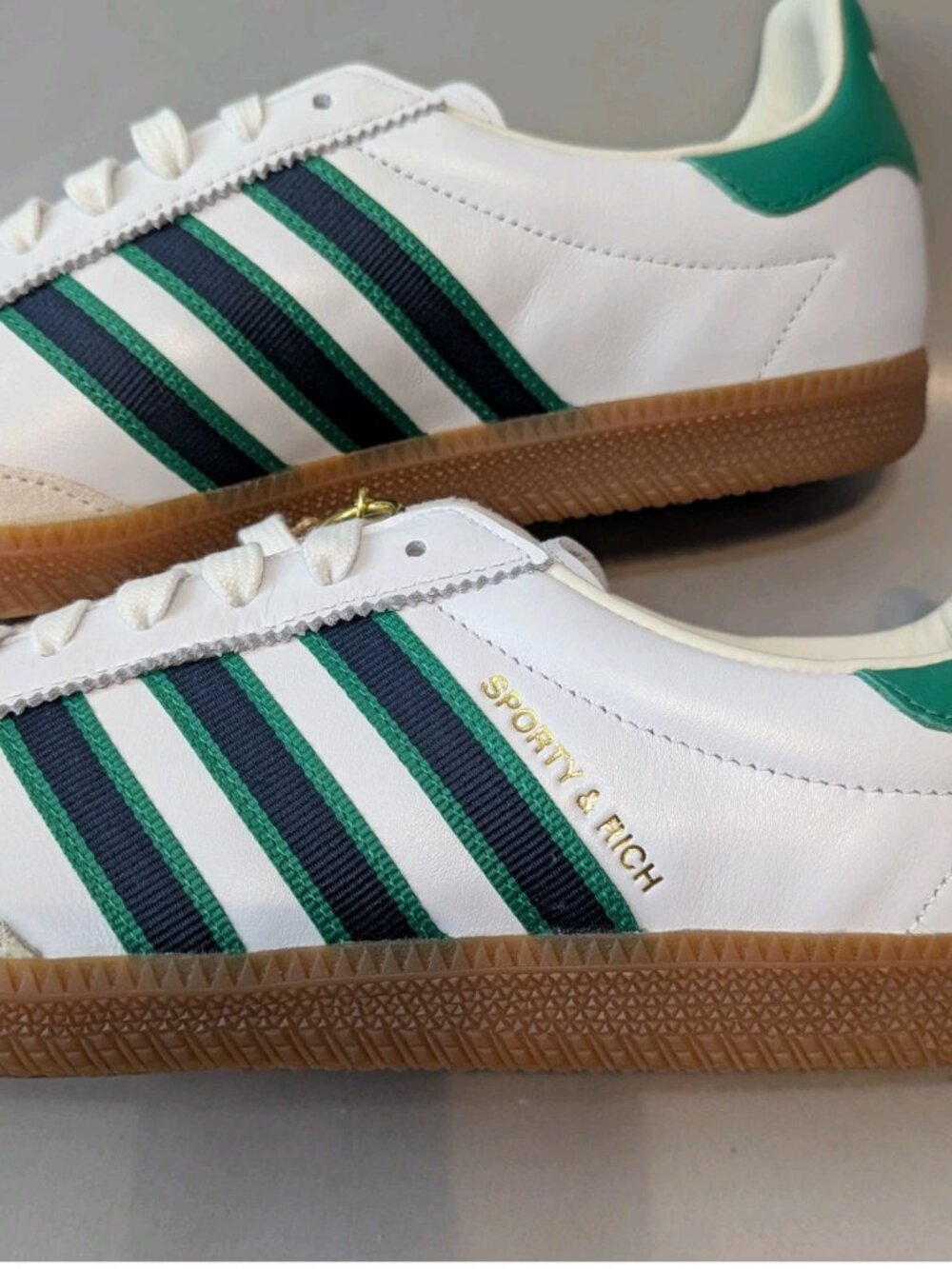 adidas Sporty & Rich AS 250 Mens 11.5 White Green JQ1353 - Picture 15 of 16